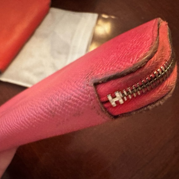 Hermes Orange and Pink Women's Wallet - Picture 2 of 8